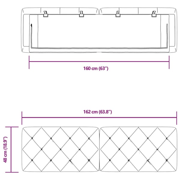vidaXL gavlpude 160 cm velour lysegrå