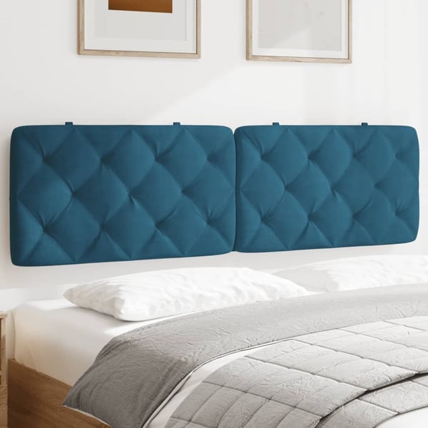 vidaXL gavlpude 180 cm velour blå