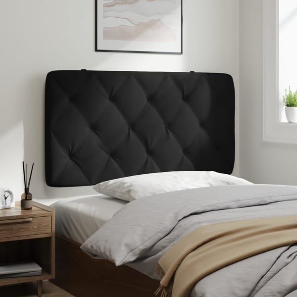 vidaXL Dyna till huvudgavel svart 100 cm sammet