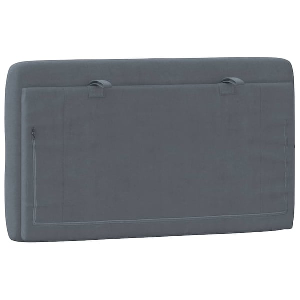 vidaXL gavlpude 90 cm velour mørkegrå