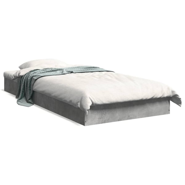 vidaXL Sengeramme betonggrå 75x190 cm konstruert tre