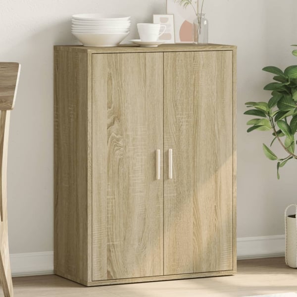 vidaXL skab 60x31x84 cm konstrueret træ røget egetræsfarve