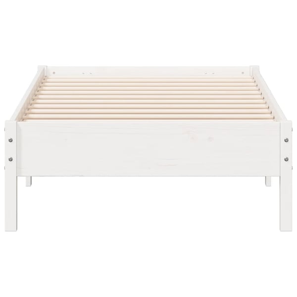 vidaXL Sengeramme uten madrass hvit 75x190 cm heltre furu