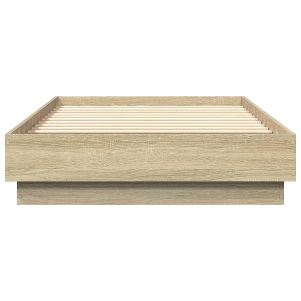 vidaXL Sengeramme uten madrass sonoma eik 75x190 cm konstruert tre
