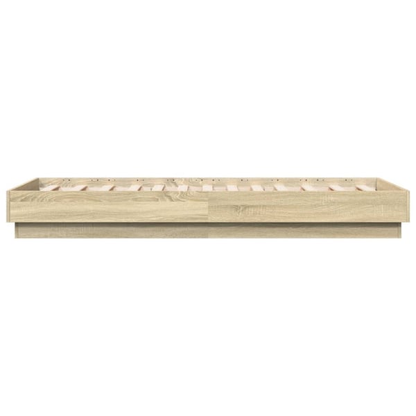 vidaXL Sengeramme uten madrass sonoma eik 75x190 cm konstruert tre
