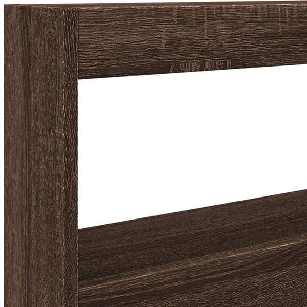 vidaXL Hodegavl skap med LED brun eik 100x17x102 cm