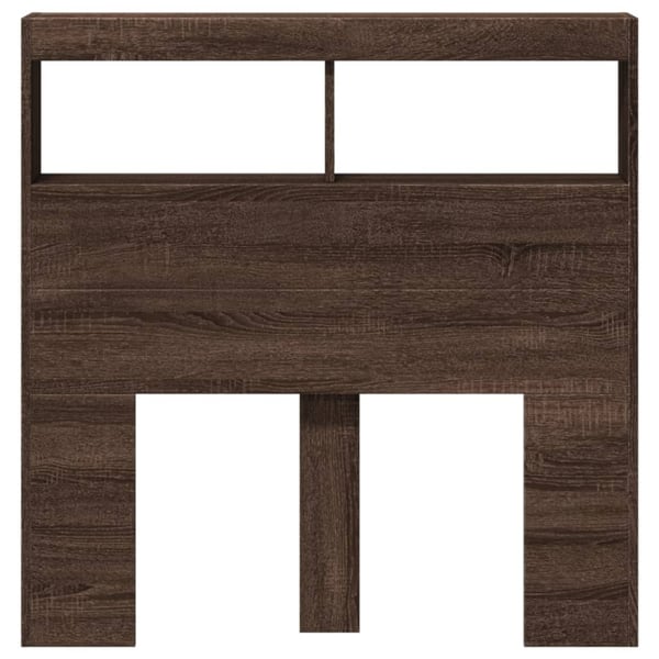 vidaXL Hodegavl skap med LED brun eik 100x17x102 cm
