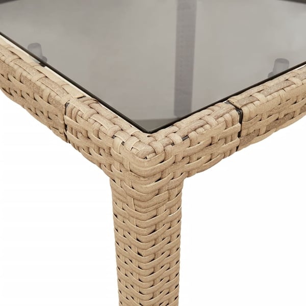 vidaXL spisebordssæt til haven 3 dele med hynder polyrattan og glas