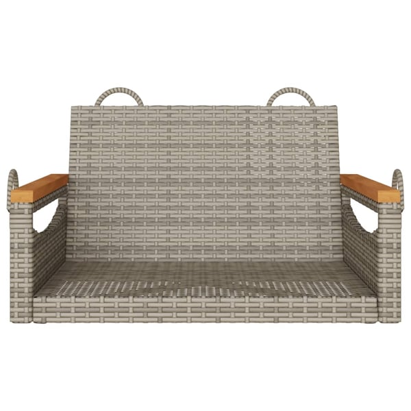 vidaXL gyngebænk 63x62x40 cm polyrattan grå