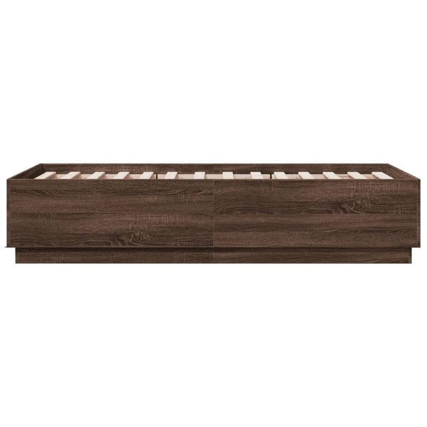 vidaXL Sengeramme brun eik 90x190 cm konstruert tre