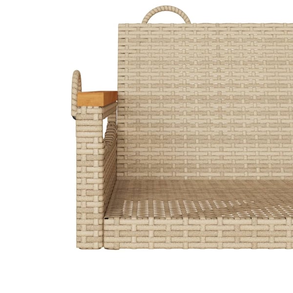 vidaXL gyngebænk 63x62x40 cm polyrattan beige
