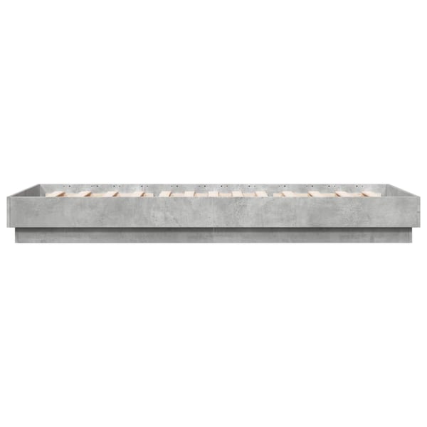 vidaXL Sengeramme betonggrå 100x200 cm konstruert tre