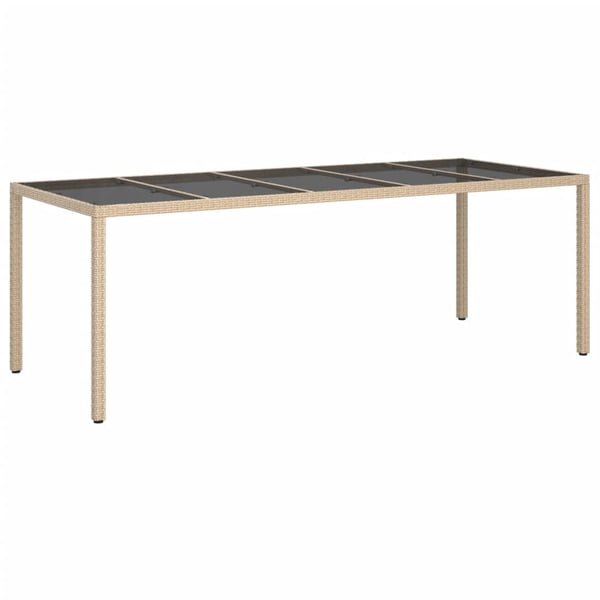 vidaXL spisebordssæt til haven 11 dele med hynder polyrattan og glas