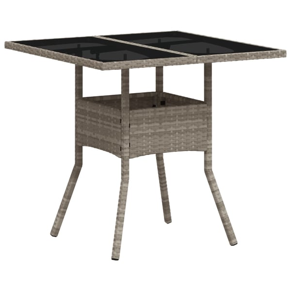 vidaXL spisebordssæt til haven 3 dele med hynder polyrattan og glas