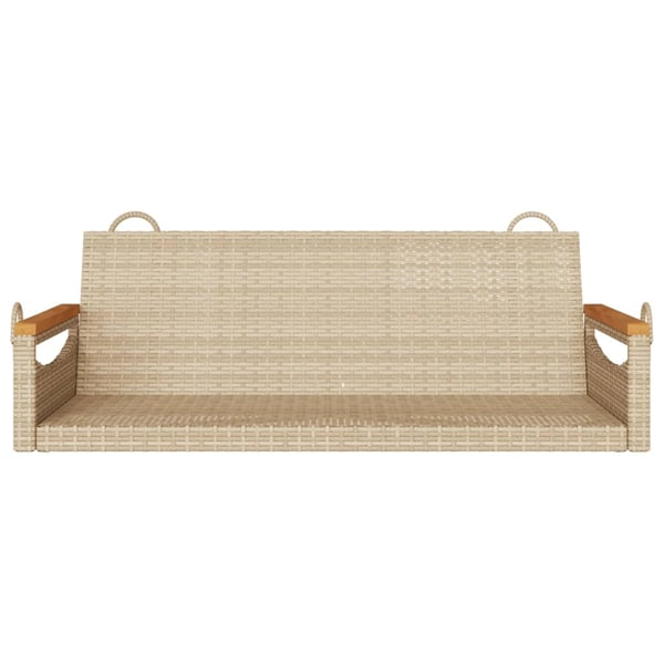 vidaXL gyngebænk 109x62x40 cm polyrattan beige