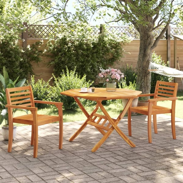 vidaXL Hagestoler 2 stk 59x55x85 cm heltre akasie