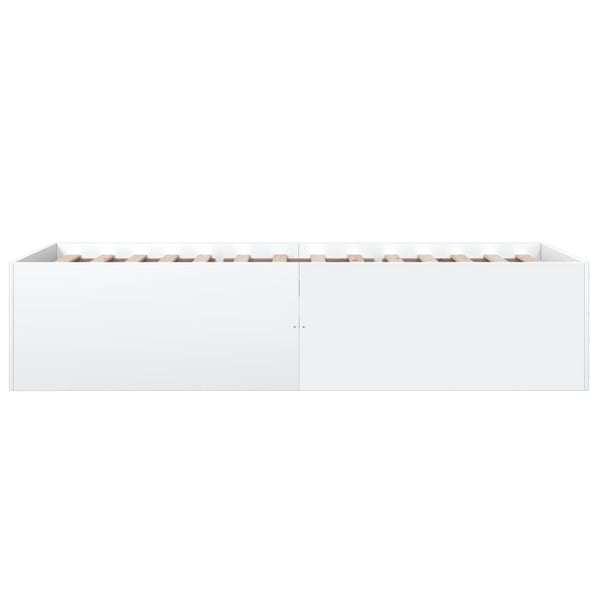 vidaXL Sengeramme hvit 90x200 cm konstruert tre