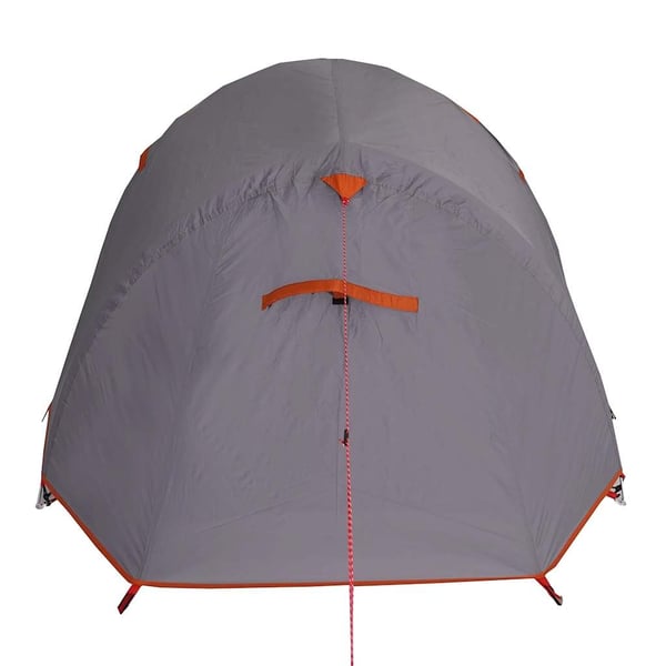 vidaXL Tunneltelt for camping 2 personer grå og oransje vanntett