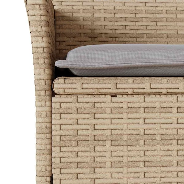 vidaXL spisebordssæt til haven 9 dele med hynder polyrattan og glas