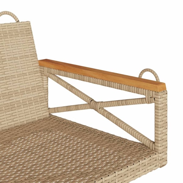 vidaXL gyngebænk 109x62x40 cm polyrattan beige