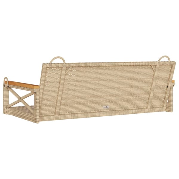 vidaXL gyngebænk 109x62x40 cm polyrattan beige