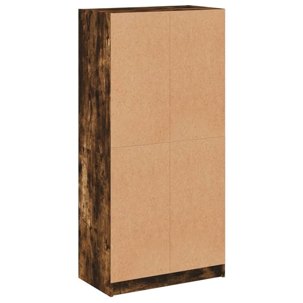 vidaXL Highboard med dører røkt eik 68x37x142 cm konstruert tre
