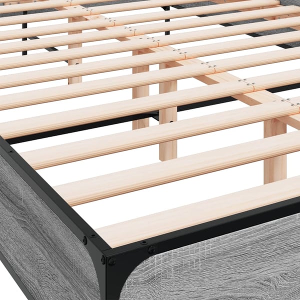 vidaXL Sengeramme sonoma eik 160x200 cm konstruert tre og metall