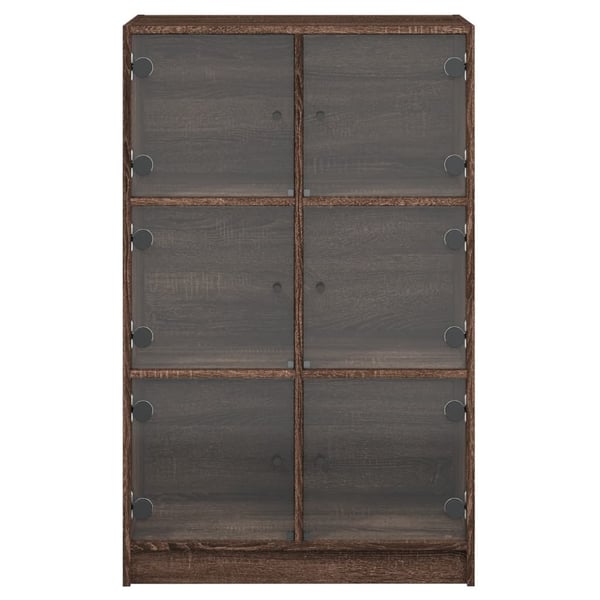 vidaXL Highboard med dører brun eik 68x37x109 cm konstruert tre