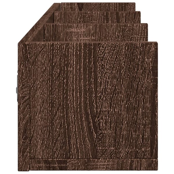 vidaXL Veggskap 2 stk brun eik 75x18x16,5 cm konstruert tre