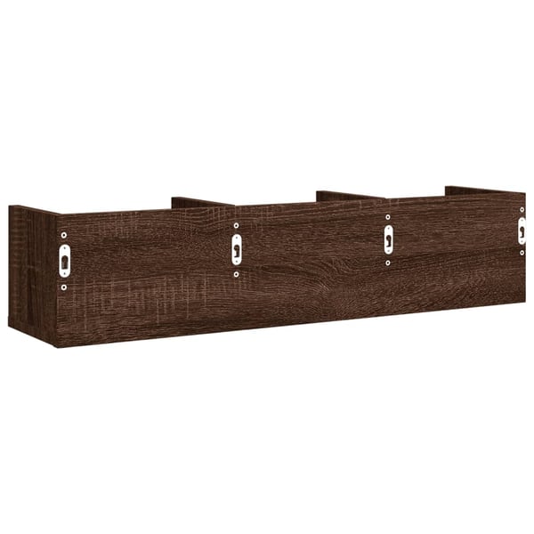 vidaXL Veggskap 2 stk brun eik 75x18x16,5 cm konstruert tre