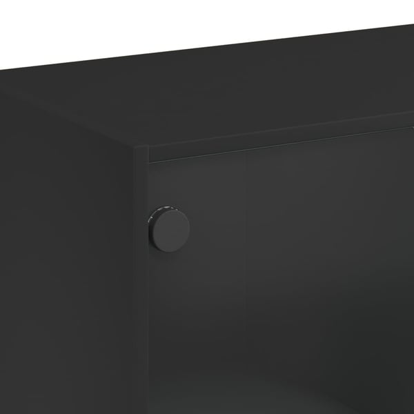 vidaXL Highboard med dører svart 68x37x109 cm konstruert tre