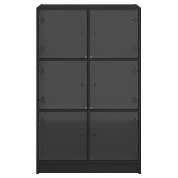 vidaXL Highboard med dører svart 68x37x109 cm konstruert tre