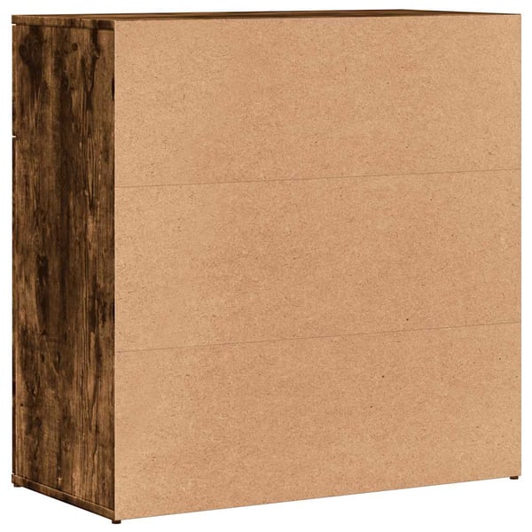 vidaXL skænke 2 stk. 79x38x80 cm konstrueret træ røget egetræsfarve