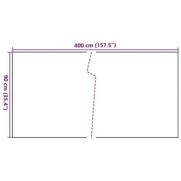 vidaXL altanafskærmning 400x90 cm polyrattan brun og sort