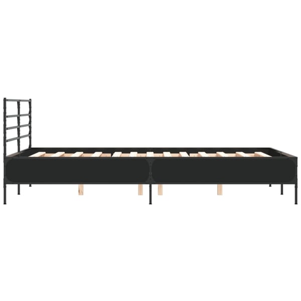 vidaXL Sengeramme svart 140x200 cm konstruert tre og metall