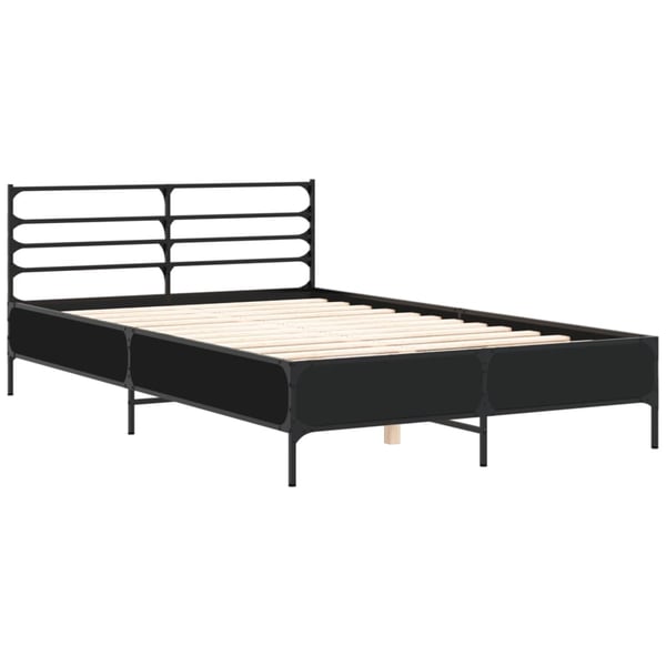 vidaXL Sengeramme svart 140x190 cm konstruert tre og metall