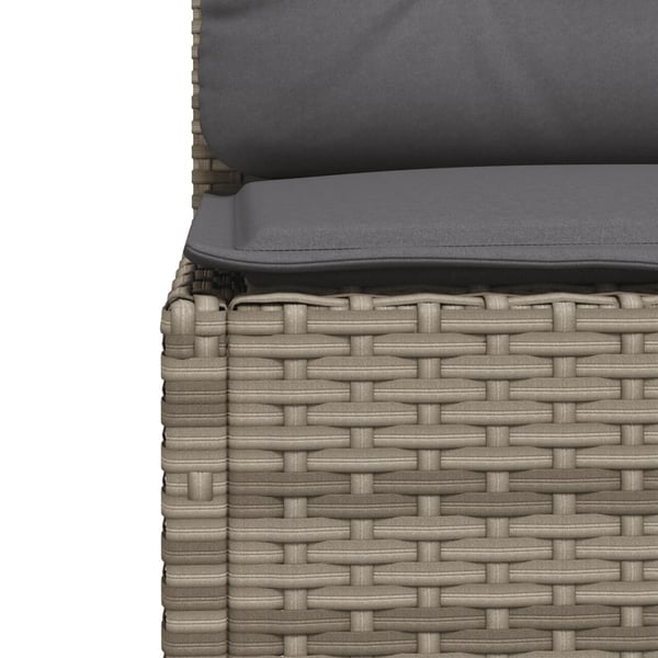 vidaXL sofaesæt til haven 7 dele med hynder polyrattan grå
