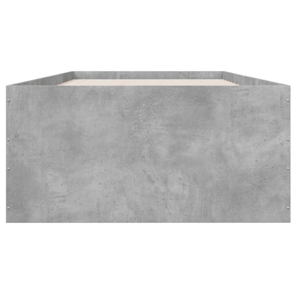 vidaXL Sengeramme betonggrå 100x200 cm konstruert tre