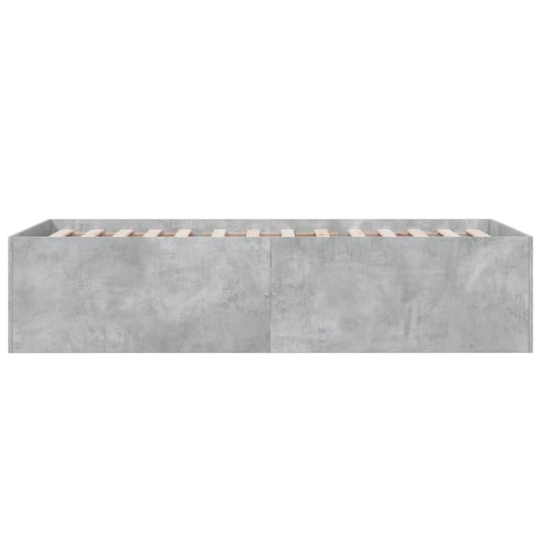 vidaXL Sengeramme betonggrå 100x200 cm konstruert tre