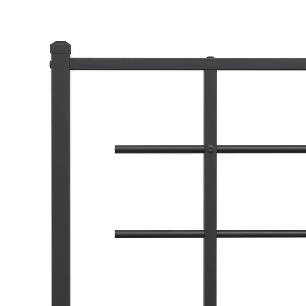 vidaXL sengeramme med sengegavl 183x213 cm metal sort