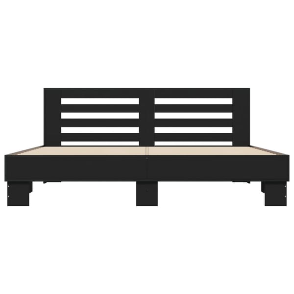 vidaXL Sengeramme svart 180x200 cm konstruert tre og metall