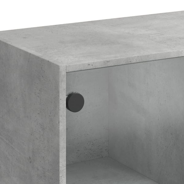 vidaXL Highboard med dører betonggrå 68x37x142 cm konstruert tre