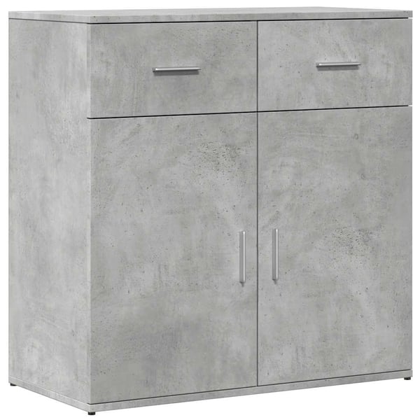 vidaXL Skjenker 2 stk betonggrå 79x38x80 cm konstruert tre