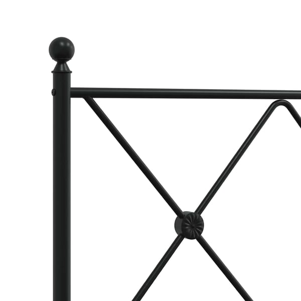 vidaXL udskiftningsgavl 107 cm metal sort