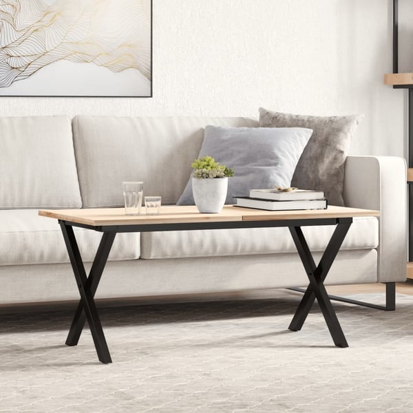 vidaXL Ben for salongbord X-ramme 70x30x43 cm stål