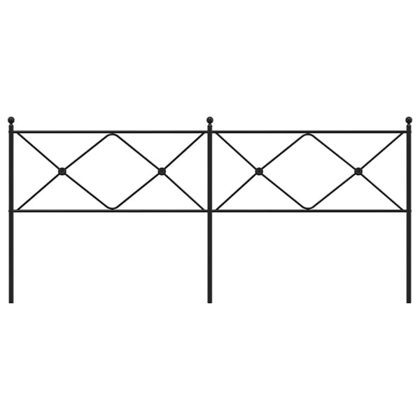 vidaXL udskiftningsgavl 193 cm metal sort