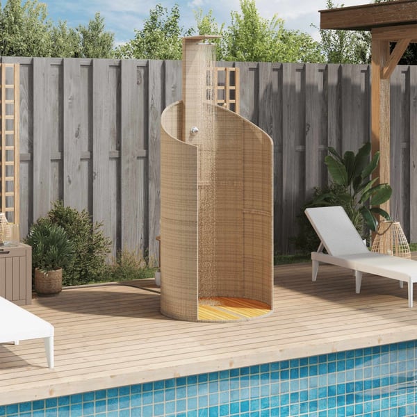 vidaXL havebruser 100x100x241,5 cm polyrattan og akacietræ beige