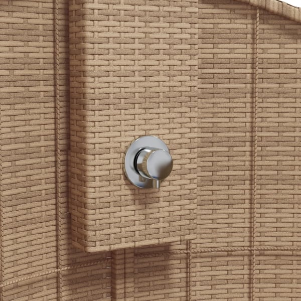 vidaXL havebruser 100x100x241,5 cm polyrattan og akacietræ beige