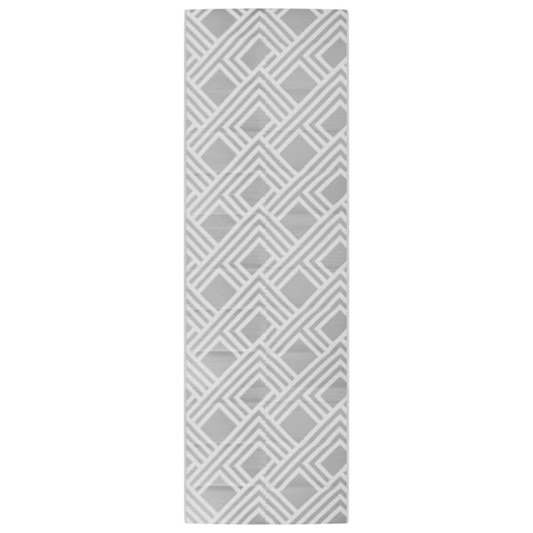 vidaXL udendørstæppe ARAKIL 80x250 cm PP grå