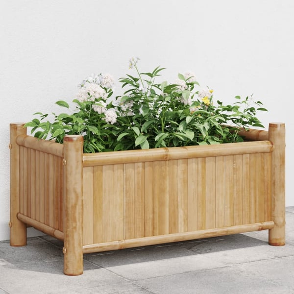 vidaXL Kukkalaatikko 50x30x25 cm bambu